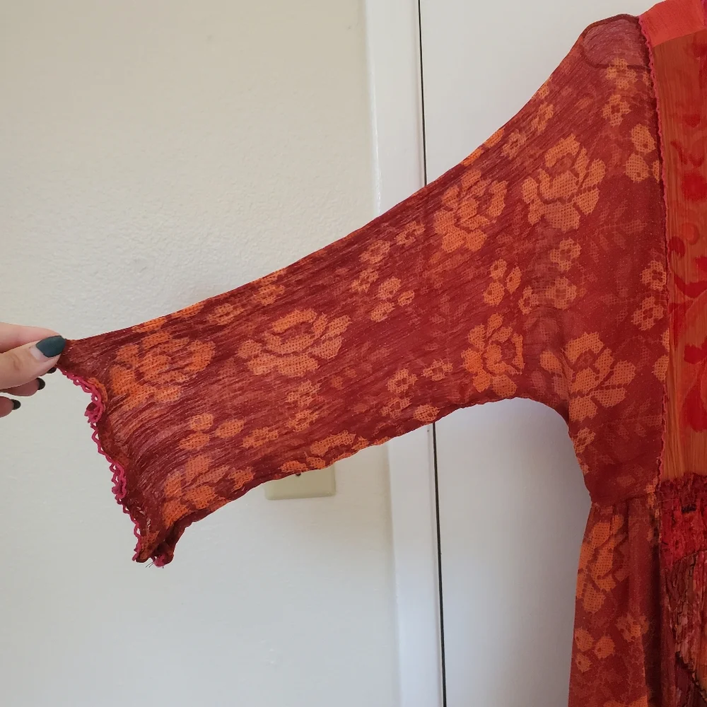 SOFT SURROUNDINGS Floral Boho Long Midi Dress XL - Picture 14 of 15